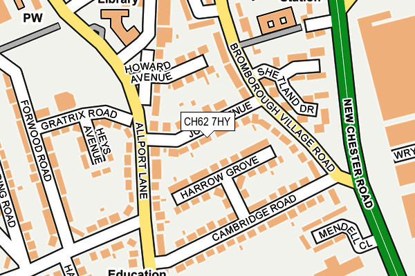 CH62 7HY map - OS OpenMap – Local (Ordnance Survey)