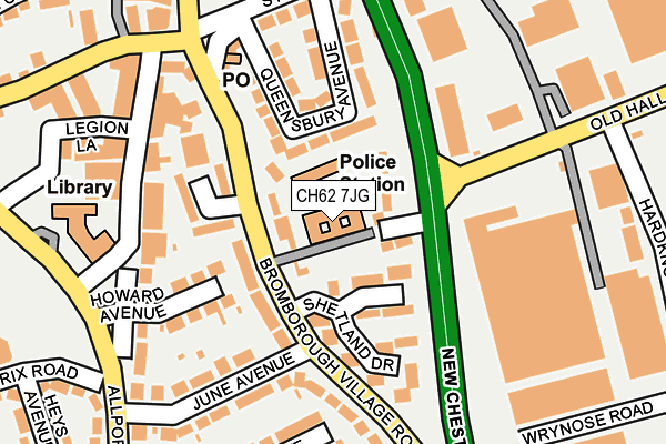 CH62 7JG map - OS OpenMap – Local (Ordnance Survey)