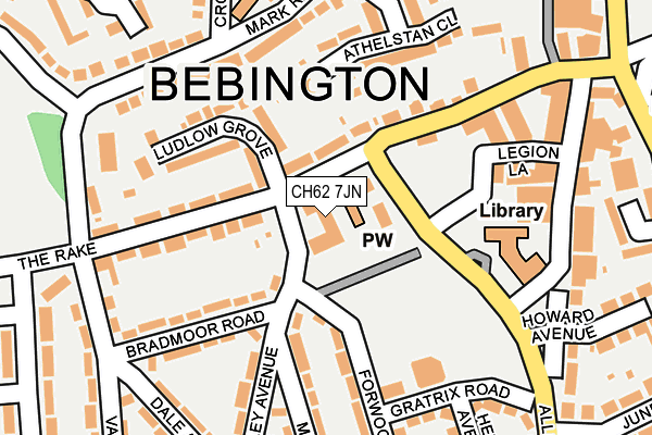 CH62 7JN map - OS OpenMap – Local (Ordnance Survey)