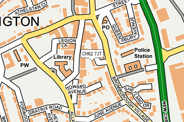 CH62 7JT map - OS OpenMap – Local (Ordnance Survey)