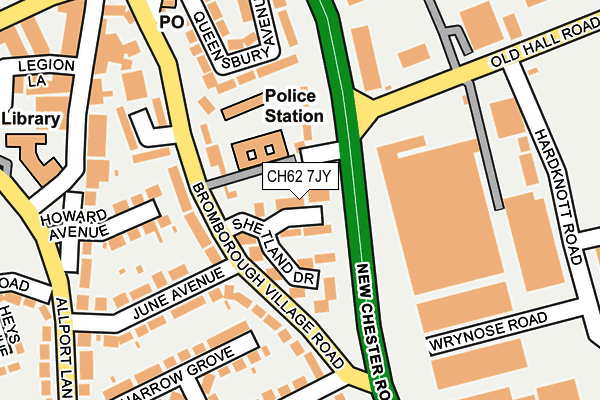 CH62 7JY map - OS OpenMap – Local (Ordnance Survey)