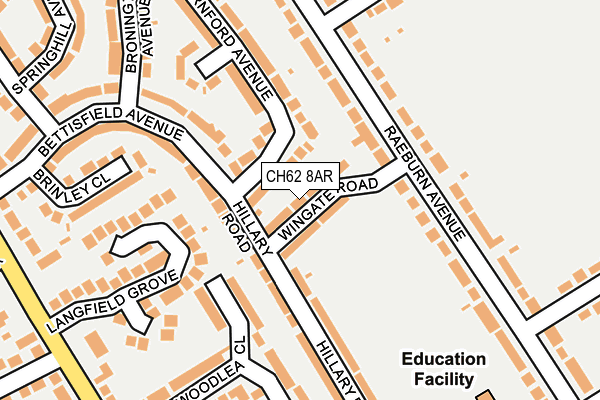 CH62 8AR map - OS OpenMap – Local (Ordnance Survey)