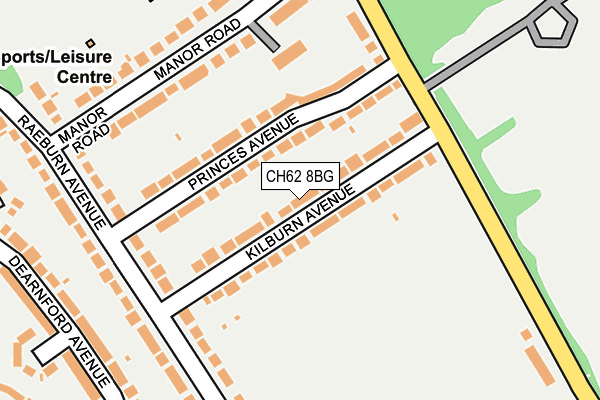 CH62 8BG map - OS OpenMap – Local (Ordnance Survey)