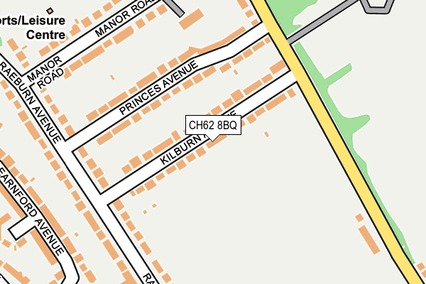 CH62 8BQ map - OS OpenMap – Local (Ordnance Survey)