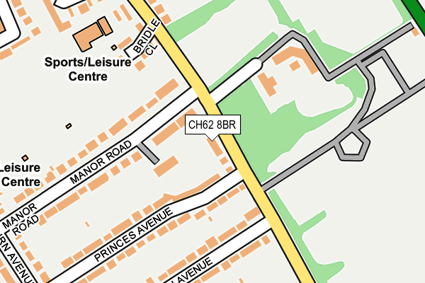 CH62 8BR map - OS OpenMap – Local (Ordnance Survey)