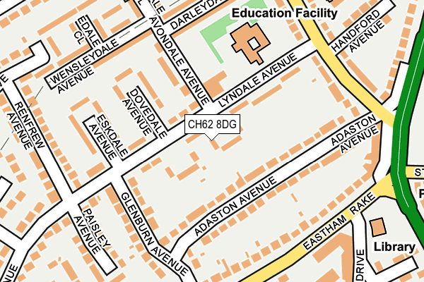CH62 8DG map - OS OpenMap – Local (Ordnance Survey)