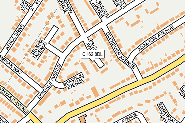 CH62 8DL map - OS OpenMap – Local (Ordnance Survey)