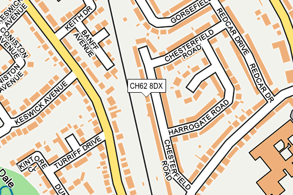 CH62 8DX map - OS OpenMap – Local (Ordnance Survey)