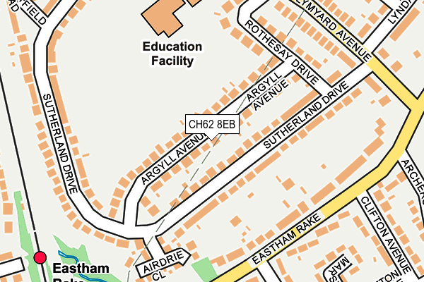 CH62 8EB map - OS OpenMap – Local (Ordnance Survey)