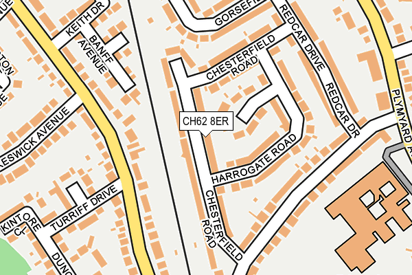 CH62 8ER map - OS OpenMap – Local (Ordnance Survey)