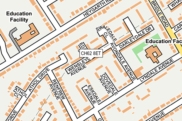CH62 8ET map - OS OpenMap – Local (Ordnance Survey)
