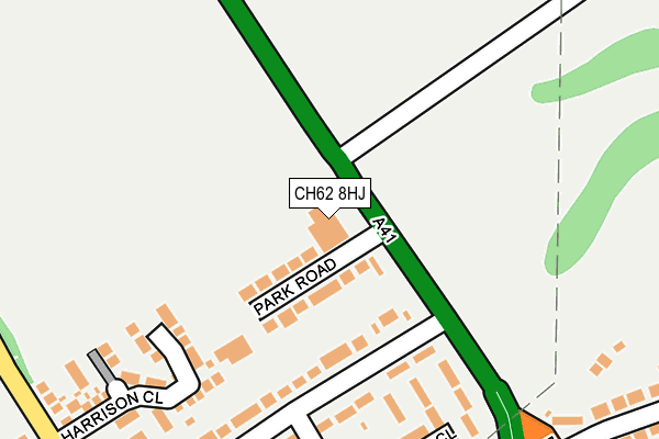 CH62 8HJ map - OS OpenMap – Local (Ordnance Survey)