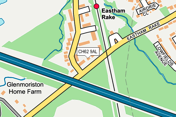 CH62 9AL map - OS OpenMap – Local (Ordnance Survey)