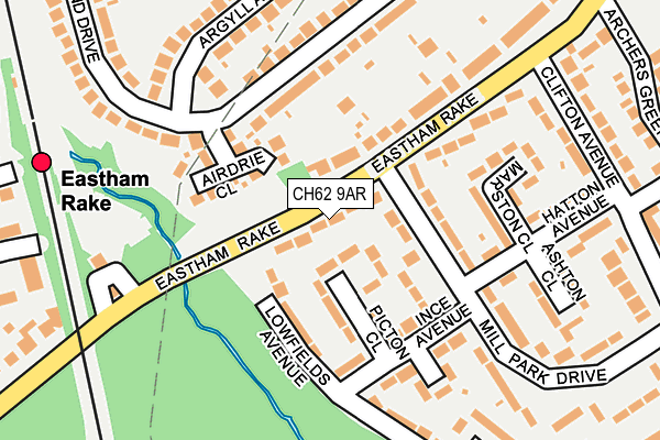 CH62 9AR map - OS OpenMap – Local (Ordnance Survey)