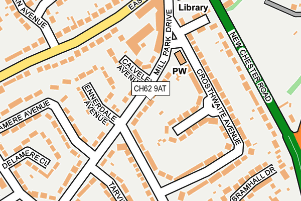 CH62 9AT map - OS OpenMap – Local (Ordnance Survey)