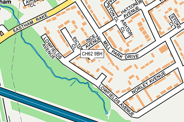 CH62 9BH map - OS OpenMap – Local (Ordnance Survey)