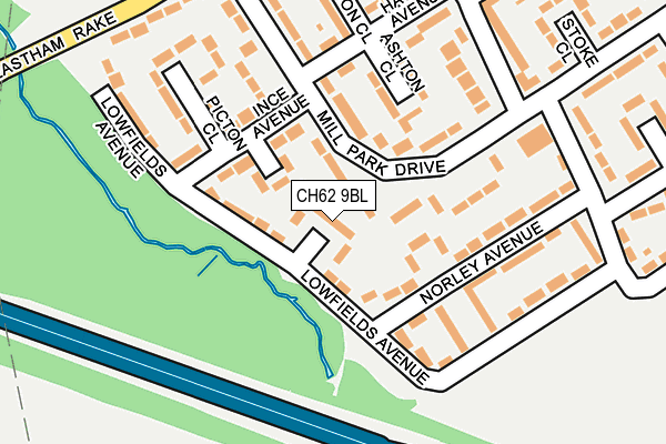 CH62 9BL map - OS OpenMap – Local (Ordnance Survey)