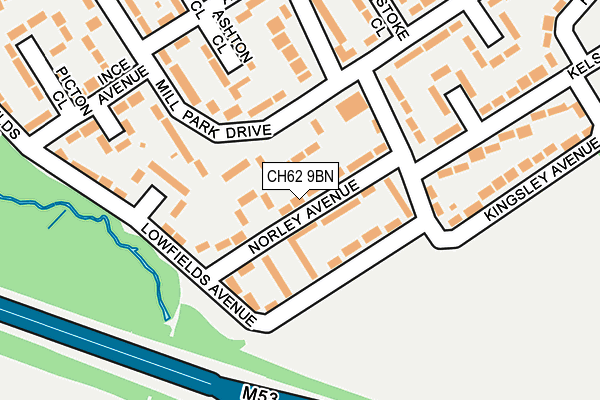 CH62 9BN map - OS OpenMap – Local (Ordnance Survey)