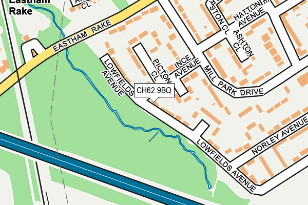 CH62 9BQ map - OS OpenMap – Local (Ordnance Survey)