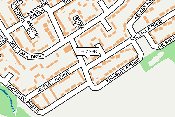 CH62 9BR map - OS OpenMap – Local (Ordnance Survey)