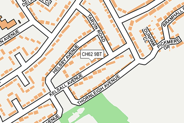 CH62 9BT map - OS OpenMap – Local (Ordnance Survey)