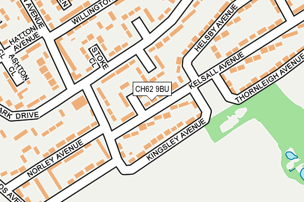 CH62 9BU map - OS OpenMap – Local (Ordnance Survey)