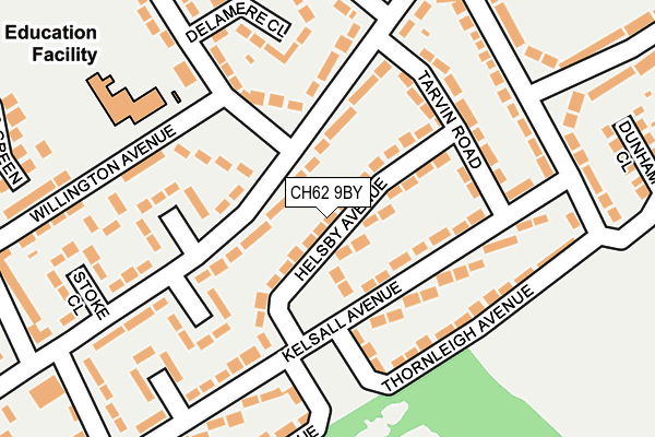 CH62 9BY map - OS OpenMap – Local (Ordnance Survey)