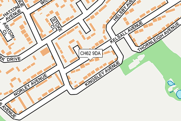 CH62 9DA map - OS OpenMap – Local (Ordnance Survey)