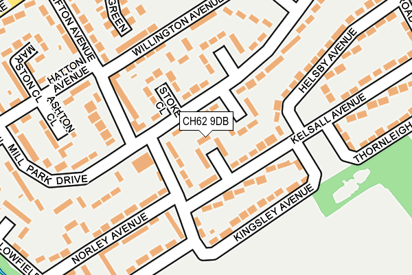 CH62 9DB map - OS OpenMap – Local (Ordnance Survey)