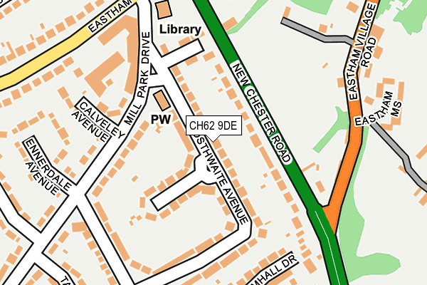 CH62 9DE map - OS OpenMap – Local (Ordnance Survey)