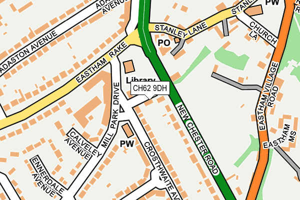 CH62 9DH map - OS OpenMap – Local (Ordnance Survey)