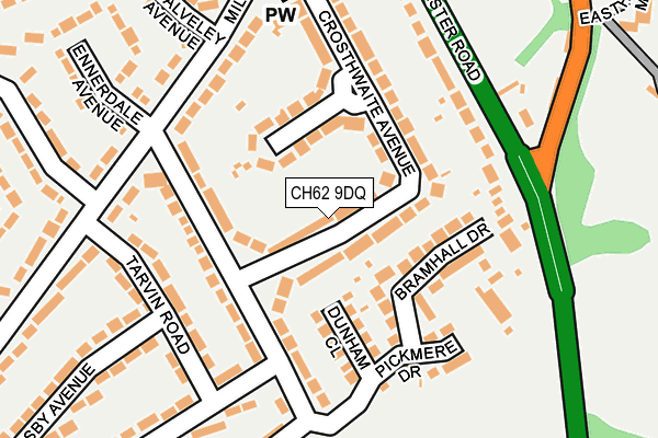 CH62 9DQ map - OS OpenMap – Local (Ordnance Survey)