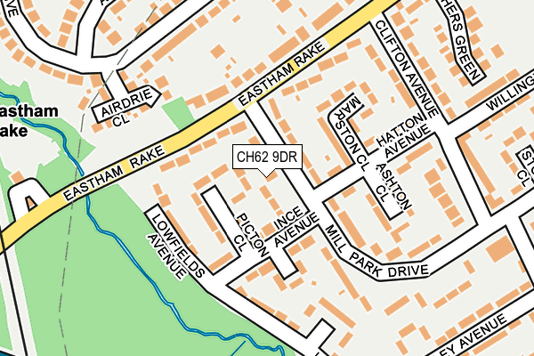 CH62 9DR map - OS OpenMap – Local (Ordnance Survey)