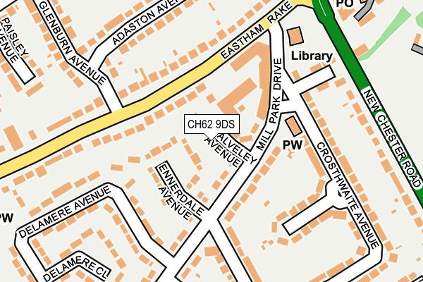CH62 9DS map - OS OpenMap – Local (Ordnance Survey)