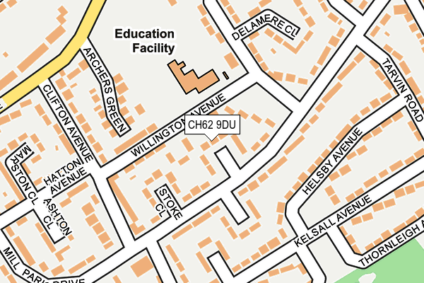 CH62 9DU map - OS OpenMap – Local (Ordnance Survey)