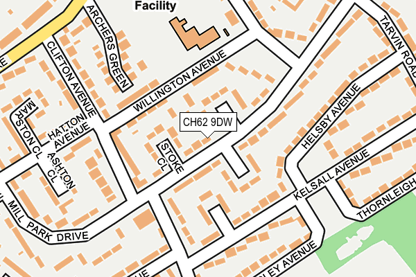 CH62 9DW map - OS OpenMap – Local (Ordnance Survey)