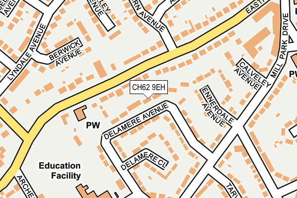 CH62 9EH map - OS OpenMap – Local (Ordnance Survey)