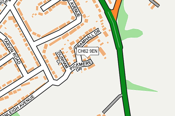 CH62 9EN map - OS OpenMap – Local (Ordnance Survey)