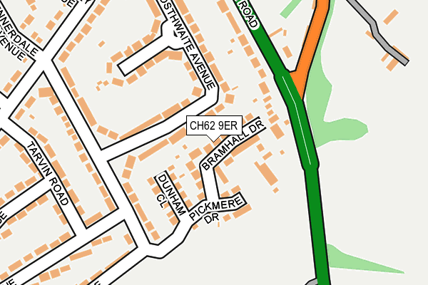 CH62 9ER map - OS OpenMap – Local (Ordnance Survey)