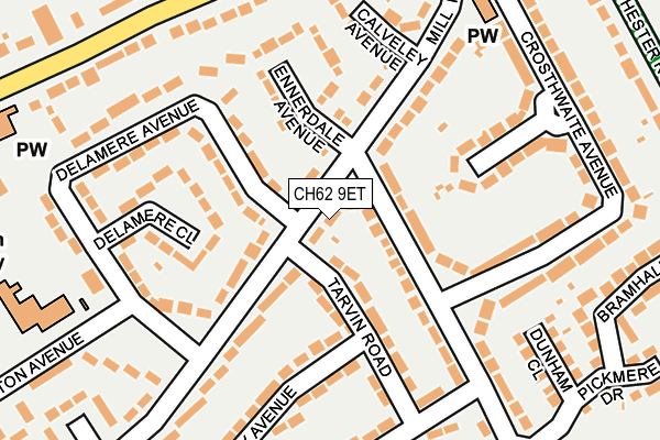 CH62 9ET map - OS OpenMap – Local (Ordnance Survey)