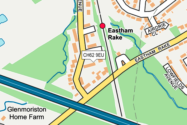 CH62 9EU map - OS OpenMap – Local (Ordnance Survey)