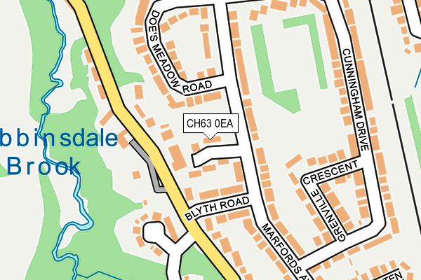 CH63 0EA map - OS OpenMap – Local (Ordnance Survey)