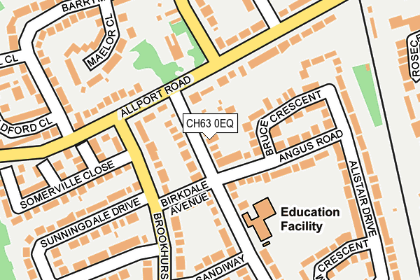 CH63 0EQ map - OS OpenMap – Local (Ordnance Survey)