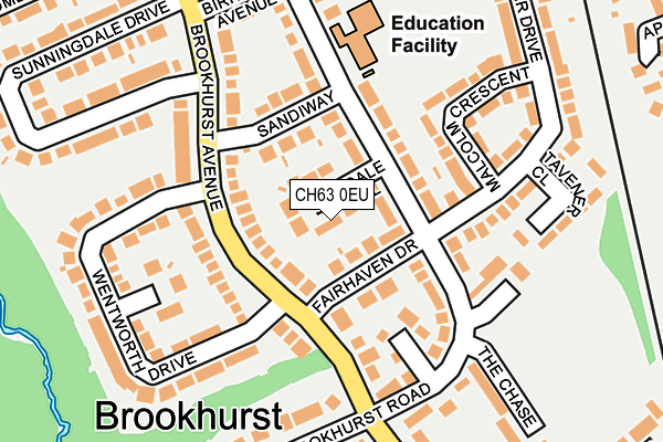 CH63 0EU map - OS OpenMap – Local (Ordnance Survey)