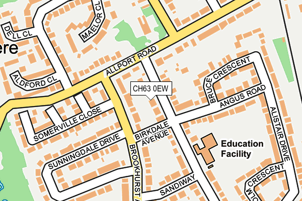 CH63 0EW map - OS OpenMap – Local (Ordnance Survey)