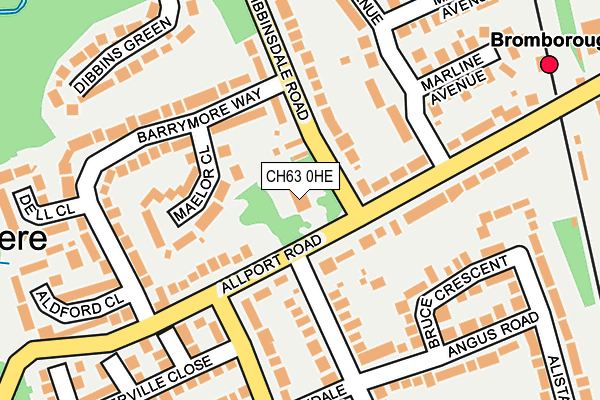 CH63 0HE map - OS OpenMap – Local (Ordnance Survey)