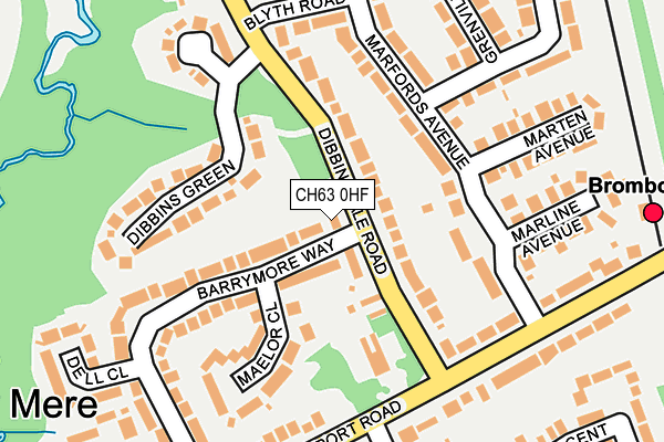 CH63 0HF map - OS OpenMap – Local (Ordnance Survey)