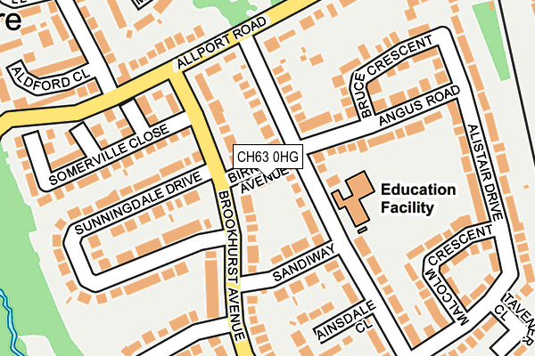 CH63 0HG map - OS OpenMap – Local (Ordnance Survey)