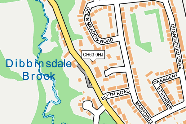 CH63 0HJ map - OS OpenMap – Local (Ordnance Survey)