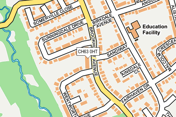 CH63 0HT map - OS OpenMap – Local (Ordnance Survey)